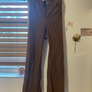 brown flare jeans